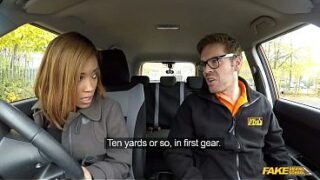 KIKI MINAJ The Brirtish Ebony Pornstar and her 1st Driving Lesson – Fake Driving School
