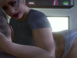Chubby BBW StepMom Teaches Stepson How to Licking Pussy 3D