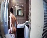 Hot Petite Girl Stella Enjoying Her Steamy Shower Time