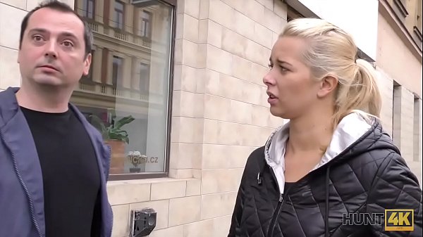 HUNT4K. Sweet r. in front of her boyfriend´s eyes