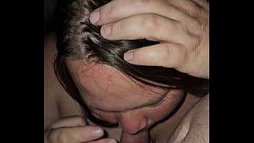 Milf cums sucking cock