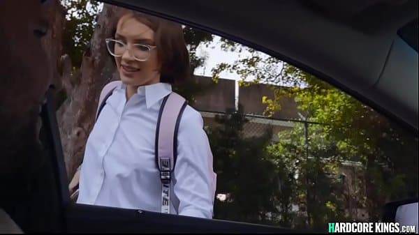Teen student Natalie Porkman is picked up on her way to home by big dude Jmac and then at his place fucked by his huge dick POV in various positions