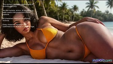 while my wife is vacationing at the hotel, I fill this beauty with my cum on the beach [AI]