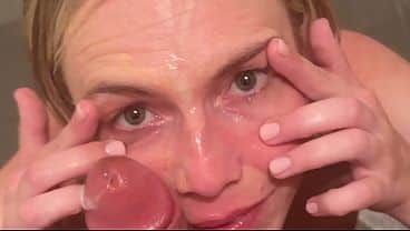 BEHIND THE SCENES! Super American Slut Rebel Rhyder asked Leo Casanova to cum in her eyes in the toilet after the scene