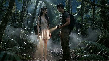 hermosa jovencita muy delgada se pierde en el bosque con su cuñado y no pueden evitar terminar follando sin piedad en poses muy exoticas – AI PORN