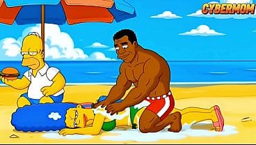 Married Housewife mrs. Simpson: Not a Day Without a New Dick in Her Vagina. Cartoon Parody. summer Compilation