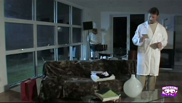 The horny doctor gives a nurse a sexy corset that makes him fuck her hard.