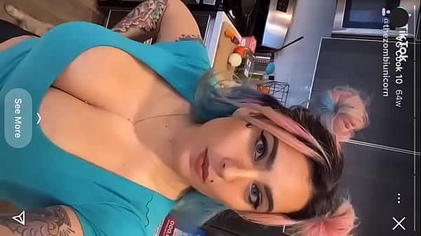 Twitch Thot Natalie Casanova Massive Boobs in a blue shirt
