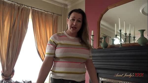 Your 49yo Mature MILF Step-Aunt Eva jacks you off & sucks your cock